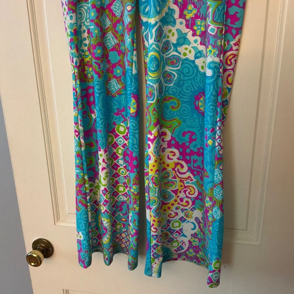 Jude Connally Trixie Pant Sun Drenched Tiles Jude Cloth Wide Leg Pull On S NEW